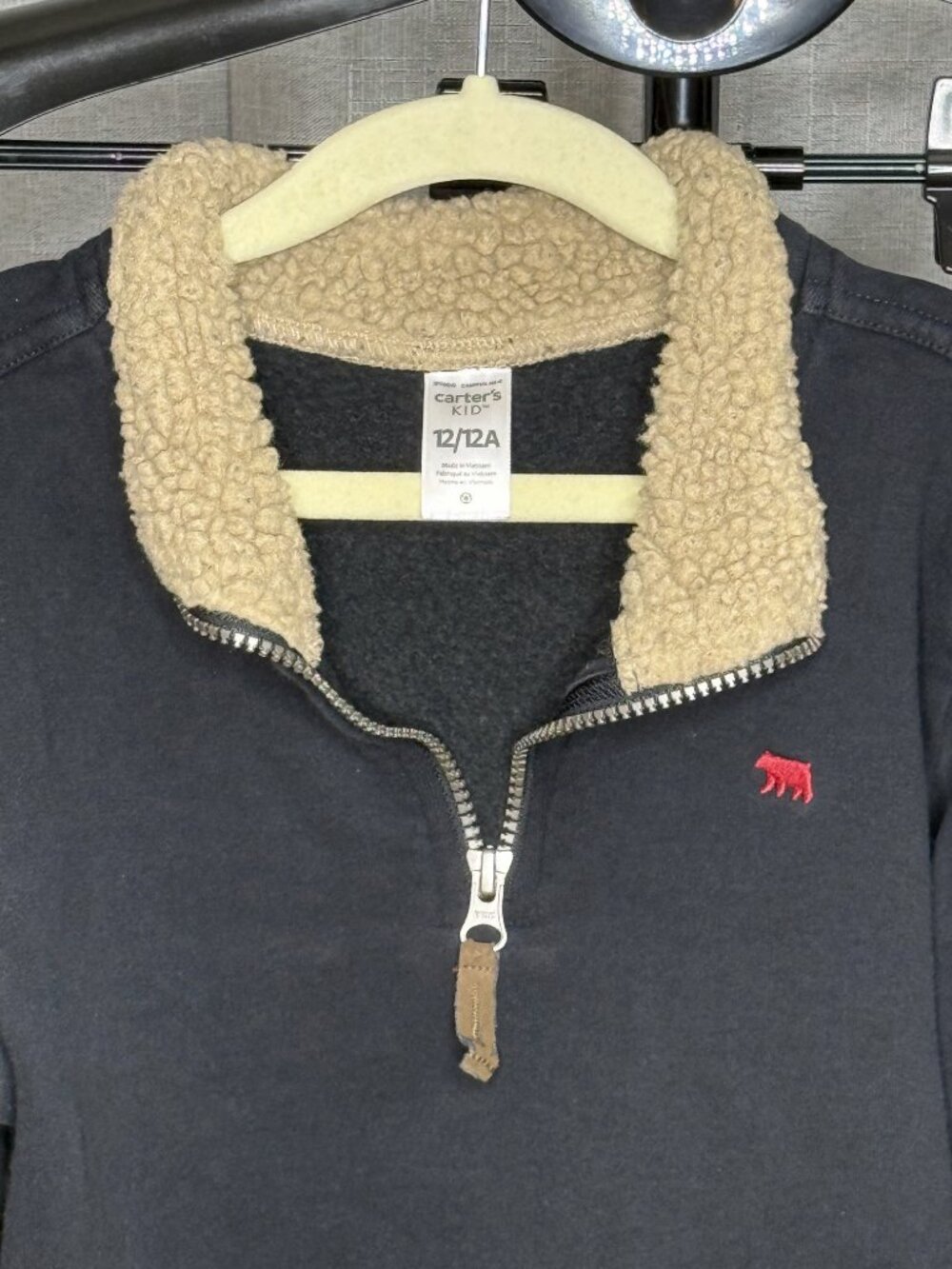 Carter's Kids - Long Sleeve Fleece Sweater - Size 12/12A